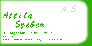 attila sziber business card